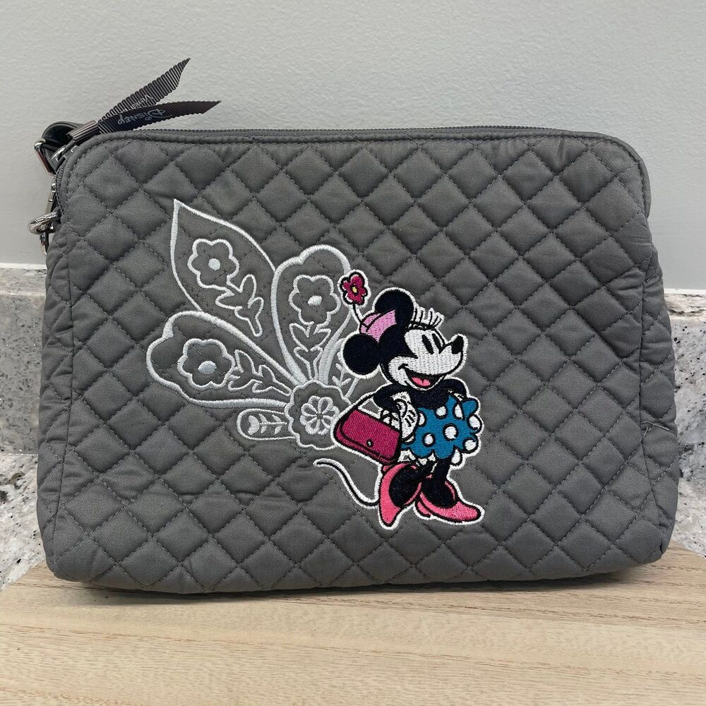 Disney Parks Vera Bradley Playful Figaro Grey Quilted Crossbody Hipster Bag